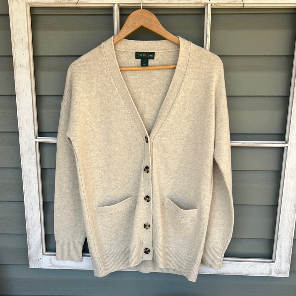 J Crew Always merino wool button from cardigan size small